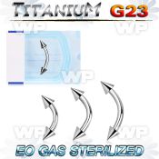 gh4uw6u g23 titanium micro banana 1 2mm 3mm cones eyebrow piercing