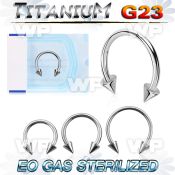 gh64w6u g23 titanium cbr horseshoe 1 2mm 3mm cones belly piercing