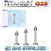 ghb46uz g23 titanium labret stud 1 2mm 3mm cone lower lip piercing