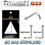 ghu34 presterilized titanium nose screw 20g 18g ball top