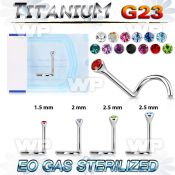 ghu36 g23 titanium nose screw spirals 0 8mm 1 5mm press fit nose piercing