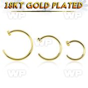 gpcln20 18k gold plated silver fake nose clip, 