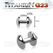 h31xet g23 titanium skin diver 1mm post 3mm dome shaped top surface piercing
