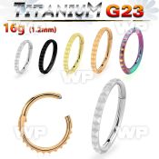 h3i3x0p titanium hinged segment clicker 16g outward pyramids