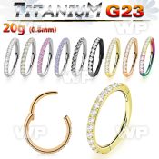 h3i3x33ep titanium hinged segment clicker 20g outward cz cnc