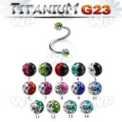 h3mdazw g23 titanium spiral 1 2mm for eyebrow or lip 3mm ferido eyebrow piercing