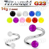 h3mhq40 g23 titanium spiral 1 6mm 4mm uv ball helix piercing
