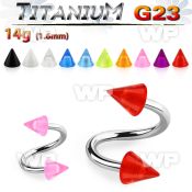 h3mhq6u0 g23 titanium spiral 1 6mm 4mm uv cones helix piercing