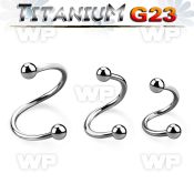 h3mw4 g23 titanium eyebrow spiral 1 2mm 3mm ball eyebrow piercing