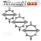 h3um6 g23 titanium round nipple shield spikes g23 titanium nipple piercing