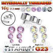 h3xgkp8u titanium descending curved top bezel cz
