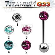 h44das6 g23 titanium tongue bar 1 6mm 5mm ferido glued multi cry tongue piercing
