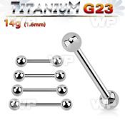 h44um3 g23 titanium nipple barbell 1 6mm 4mm ball nipple piercing