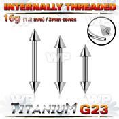 h44w6uz8 titanium internal brow bar 3mm cones