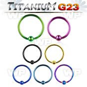 h46aret3 ion plated g23 titanium captive bead ring 1mm 2 5mm bal ear lobe piercing