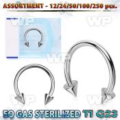 h4b20ls g23 titanium cbr horseshoe 1 2mm 3mm cones 1 4 to 9 16 belly piercing