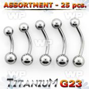 h4b2e9s g23 titanium belly bananas 1 6mm 5 6mm ball belly piercing
