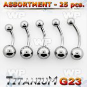 h4b2e9y g23 titanium belly bananas 1 6mm 5 8mm ball belly piercing