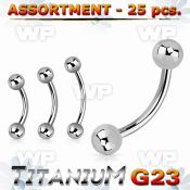 h4b2et g23 titanium micro banana 1 2mm 3mm ball eyebrow piercing