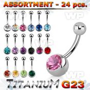 h4b2kp4 g23 titanium belly ring w 8mm press fit jewel ball an belly piercing