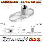 h4b2zp0 solid g23 titanium dermal anchor base part one single lon belly piercing