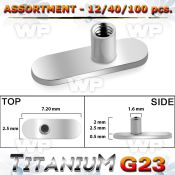 h4b2zpk solid g23 titanium dermal anchor base part as low as belly piercing