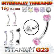 h4u8uek titanium bananabell 16g colored cz internal