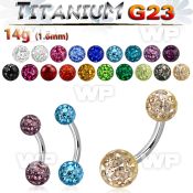 h4udasy g23 titanium belly ring 5mm 6mm resin covered ferido belly piercing