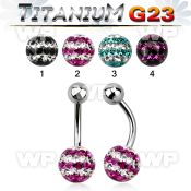 h4udat1 g23 titanium belly ring 5mm top titanium ball an 8mm belly piercing