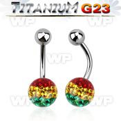 h4udata g23 titanium belly ring 5mm top titanium ball an 8mm belly piercing