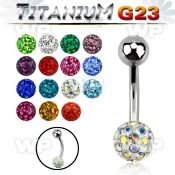 h4uday g23 titanium belly ring 5mm top titanium ball 6mm multi belly piercing