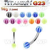 h4uw4w g23 titanium micro banana 1 2mm 3mm acrylic uv beach bal eyebrow piercing