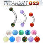 h4uw5mz titanium bananabell 16g 3mm synthetic opal balls