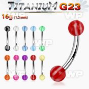 h4uw62 g23 titanium micro banana 1 2mm 3mm acrylic checker ball eyebrow piercing