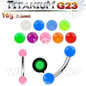 h4uwib g23 titanium micro banana 1 2mm 3mm acrylic glow in the eyebrow piercing