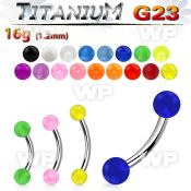 h4uwq g23 titanium micro banana 1 2mm 3mm acrylic uv ball eyebrow piercing