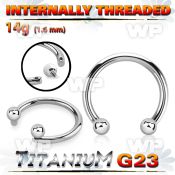 h6448x titanium horseshoe circular bar facing balls internal