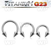 h646u0 titanium horseshoe circular bar 14g two 4mm cones