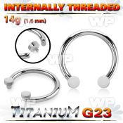h64a18x titanium horseshoe circular bar round tops internal