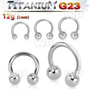 h64aek g23 titanium cbr horseshoe 2mm 6mm external threading ear lobe piercing