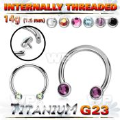 h64d48x titanium horseshoe circular bar flat back crystals