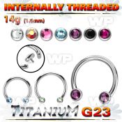 h64d48x titanium horseshoe circular bar flat back crystals