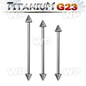 h8u16u g23 titanium industrial barbell 1 6mm 5mm cones