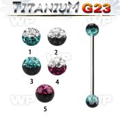 h8udasw g23 titanium industrial barbell 1 6mm 5mm multi crystal 