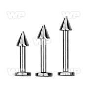 hb46uz g23 titanium labret stud 1 2mm 3mm cone lower lip piercing