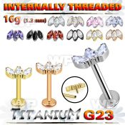 hb48ukz titanium labret stud three claw marquise cz internal