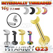 hb48us titanium internal threaded labret 3mm moon