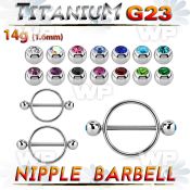 hc4umws surgical steel round nipple shieldg23 titanium barbell nipple piercing