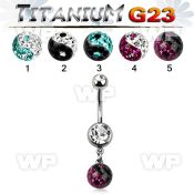 hj61ykyn g23 titanium belly ring 5 8mm press fit jewels balls belly piercing