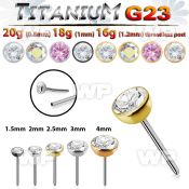 hm8ug titanium threadless press fit top bezel setting cz